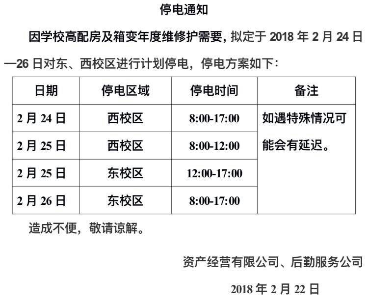 最新停电通知及其对生活各方面的影响