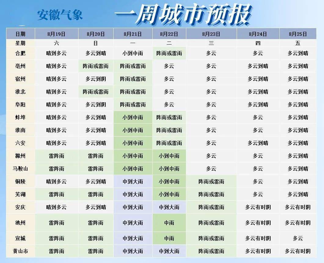 城中最新气象预报信息